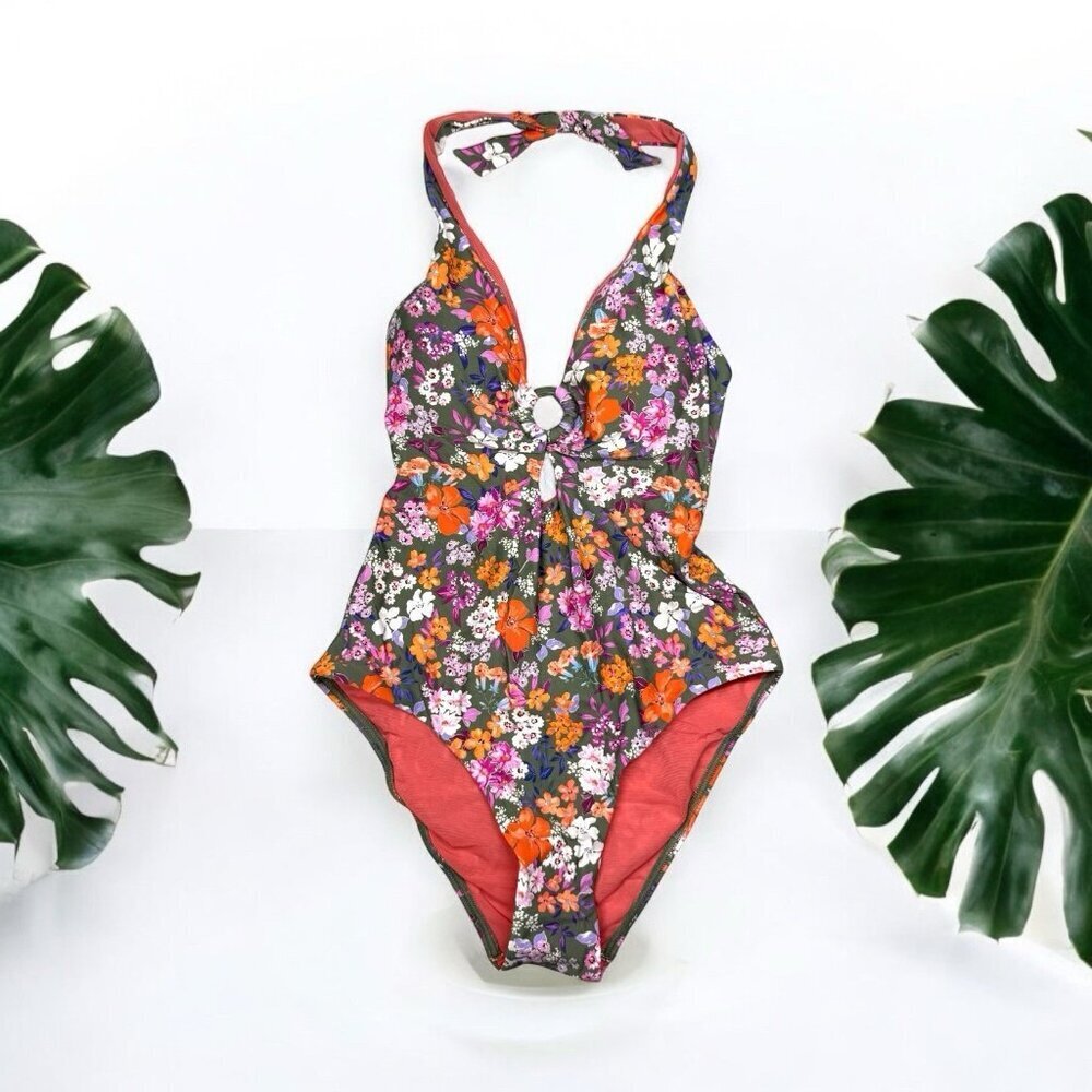 sea level swim one piece swimsuit Parkland Keyhole Halter Pool Tropical size 6